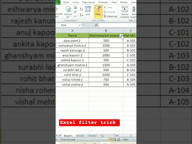 list me se 500 wale 1 Second me kaise nikale? 🤯 Excel Filter Trick #excel