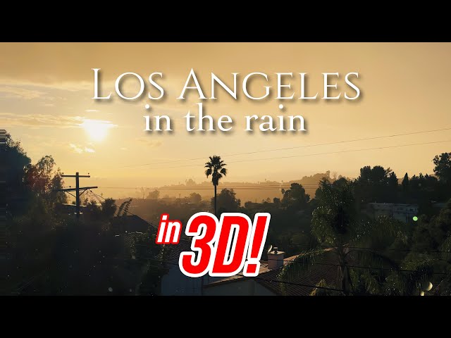 LA in the rain | iPhone spatial video 3D