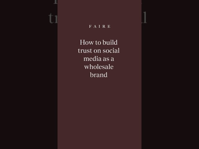 How to build trust on social media as a wholesale brand #smallbusiness #marketingtips #indiebrand