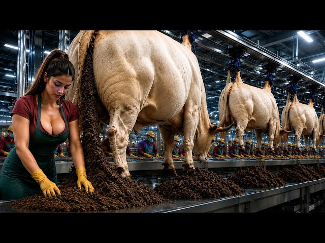 Turning Cow Dung into Premium Fishing Bait! 🐄🎣 (Satisfying Factory ASMR)