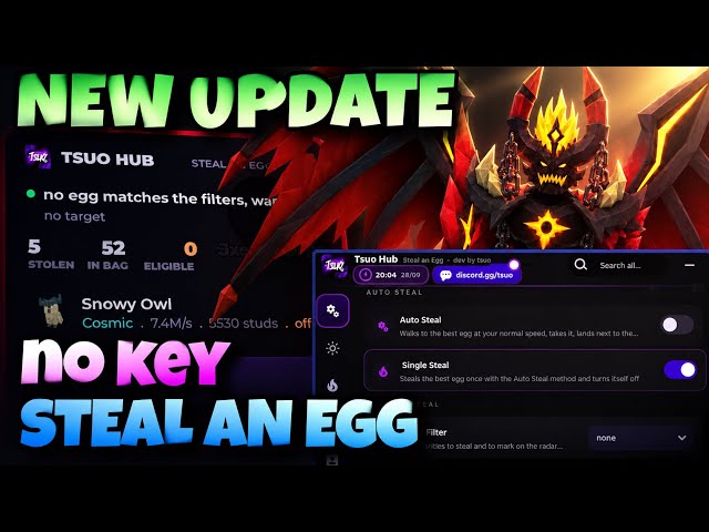 [KEYLESS] NEW STEAL AN EGG SCRIPT | INSTANT STEAL + ANTI AFK + ANTI HIT AND MORE