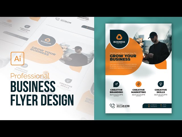Professional Business Flyer Design in Adobe Illustrator! #fierydesigns