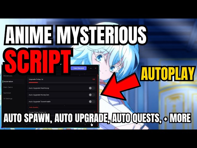 [ NEW ] Roblox Anime Mysterious OP Script | Auto Spawn, Auto Summon, Auto Play, Auto Upgrade, + More