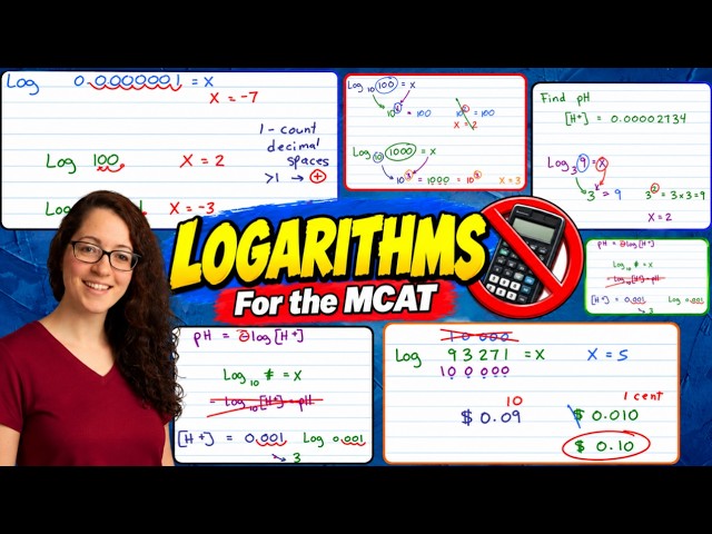 How to Solve Logarithms Without a Calculator (In Your Head): MCAT Math Shortcuts [LIVE RECORDING]