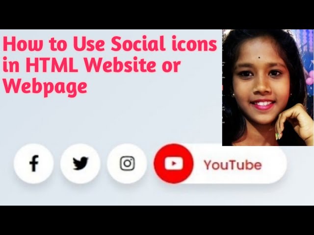 how to use social icons in HTML website or webpage