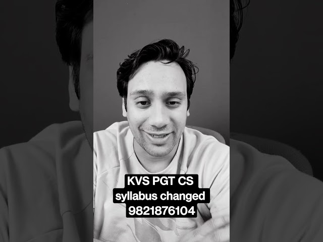 KVS PGT Syllabus changed !!! #shorts