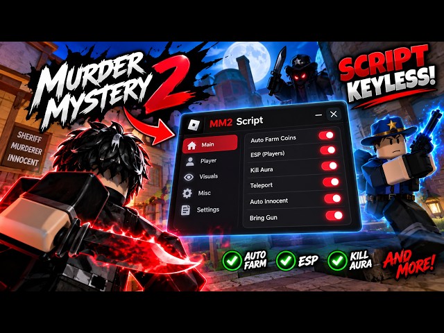 🔪 MM2 NEW OP SCRIPT Silent Aim, Auto Kill, More