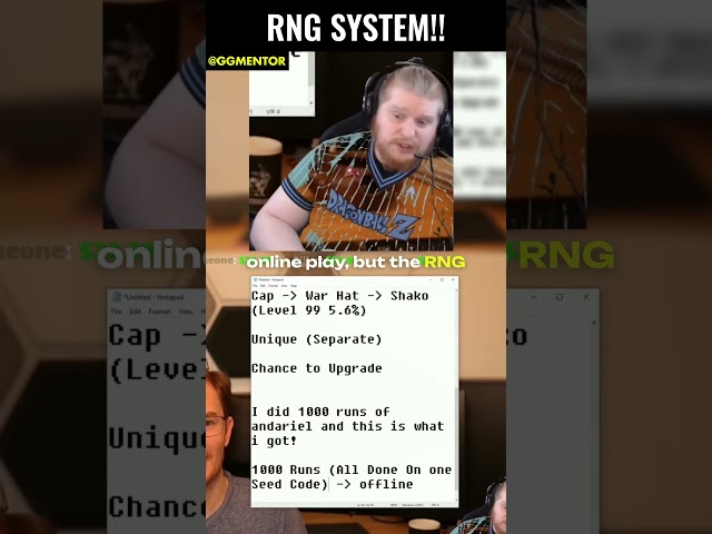 D2R RotW - Offline RNG Is not the same as Online RNG