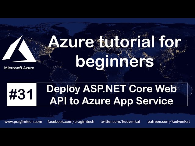How to deploy asp.net core web api to azure app service