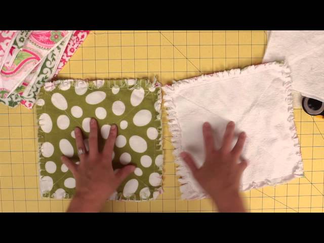 How to prep and cut squares for a rag quilt