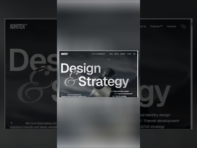 Dark & Animated Agency Website Design — Full Screen Recording 2026