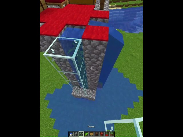 Simple lift in Minecraft tutorial very easy to build a small simple working lift #minecraft #lift