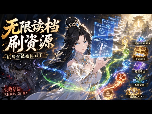 MultiSub🔥灵根不好读档、打不过读档、秘境读档拿满宝物——练气期刷一万次反杀筑基！《炮灰女配的SL大法》熱播全集 | #anime #donghua #動漫 #动态漫画 #漫剧