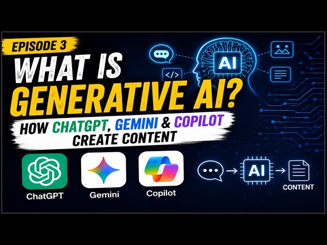 What is Generative AI ? | How ChatGPT, Gemini & Copilot Create Content