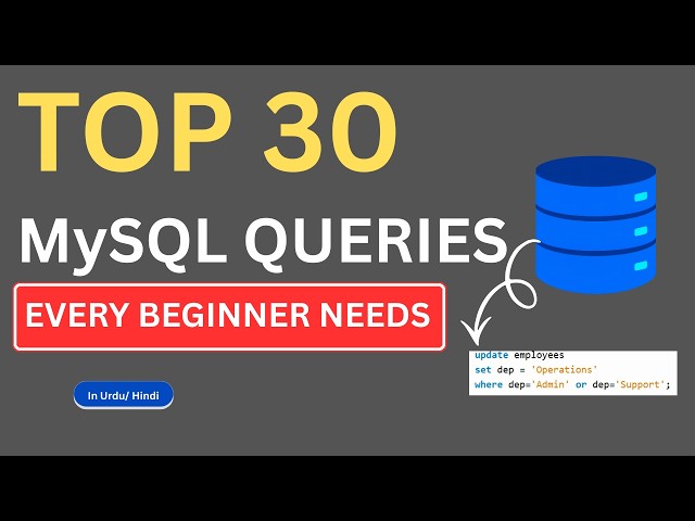 Top 30 SQL Queries Explained: IN, BETWEEN, LIKE & Wildcards