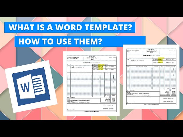 What is a Word Template and How to use them | Microsoft Word Template Tutorial