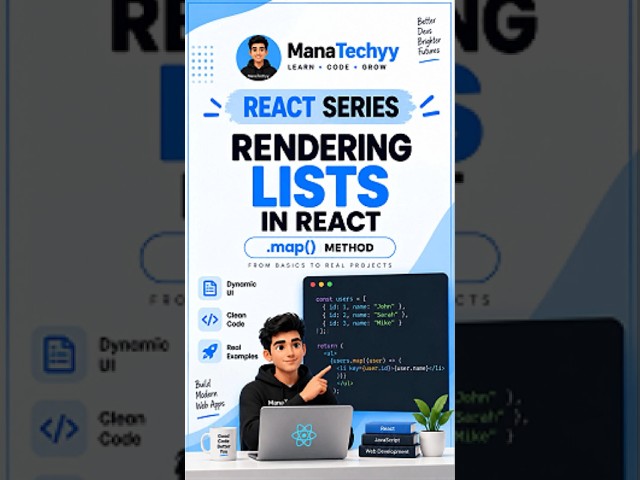 How to Render Lists in React Using .map() | React for Beginners. #reactjs #webdevelopment #coding