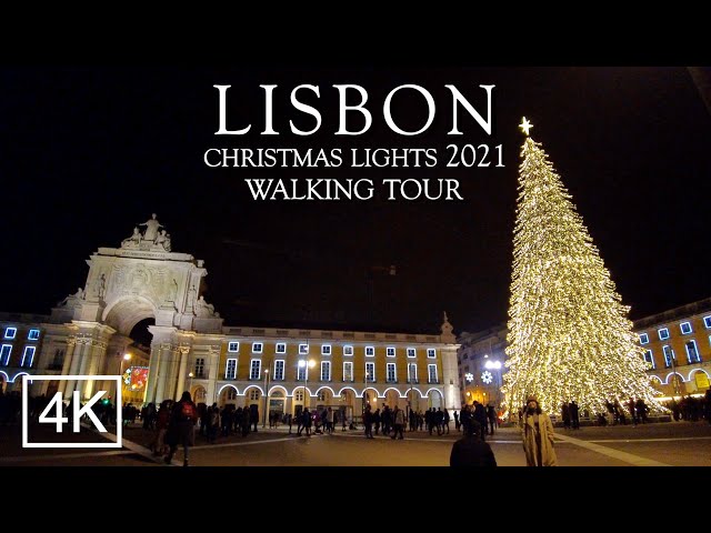 Luzes de Natal Lisboa 2021 - Lisbon Christmas Lights 2021 - Portugal 4K Ultra HD