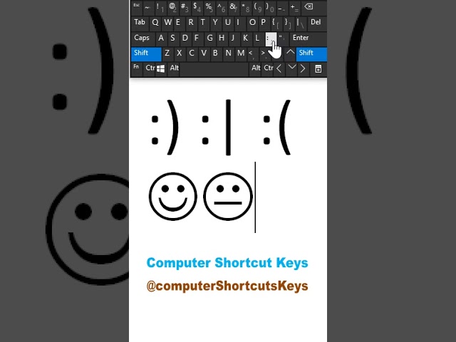 MS Word Smiley 😊 AutoCorrect Shortcut | Computer Shortcut Key #Shorts