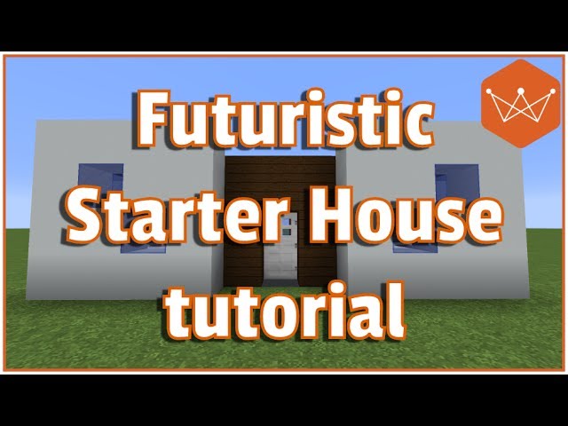 Minecraft Tutorial: Futuristic Starter House Small Easy and Modular