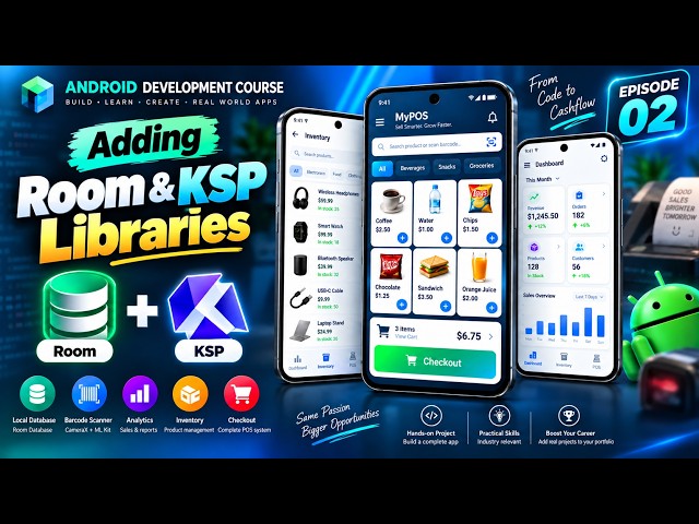 Android POS App #02 – Adding Room Database & KSP Libraries | Jetpack Compose Course