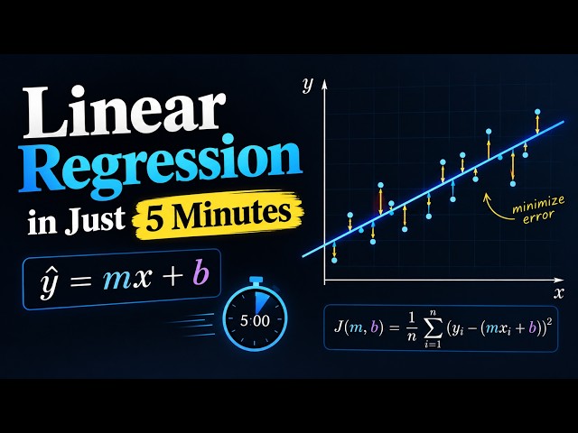 Linear Regression Explained in 5 Minutes | Machine Learning Basics