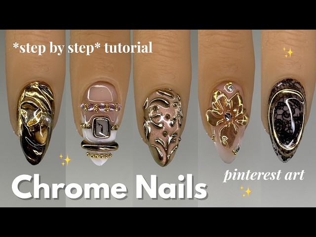 How to MASTER the top 5 chrome nail art designs ✨ | product breakdown *tutorial*