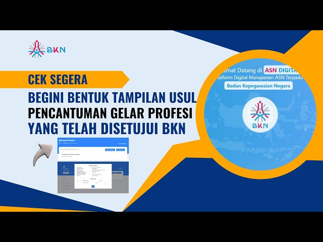 CEK SEGERA BEGINI BENTUK TAMPILAN USUL PENCANTUMAN GELAR PROFESI YANG TELAH DISETUJUI BKN