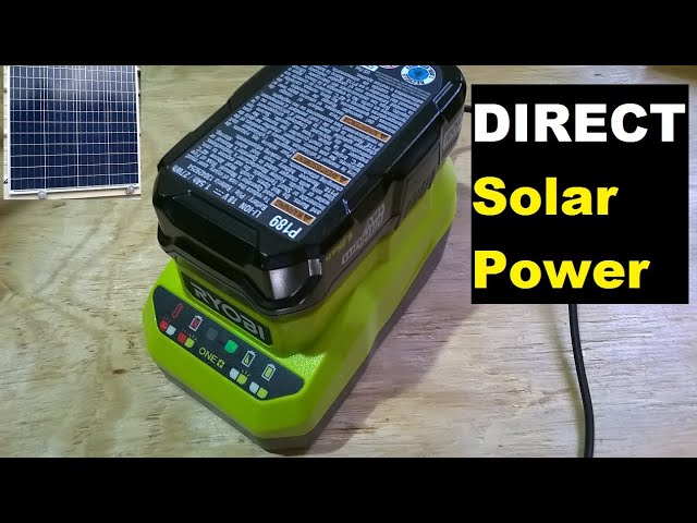 Solar Powered Ryobi 18V Battery Charger - Direct DC Input - Part 1