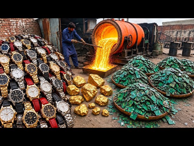 How Old Watches Are Recycled Into 24K Gold | Amazing Gold Recovery Process