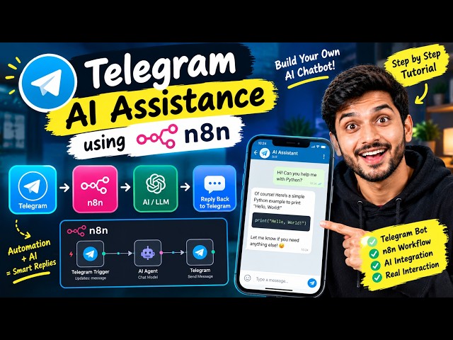 Build a Telegram AI Assistant with n8n 🤖 | AI Automation Tutorial for Beginners