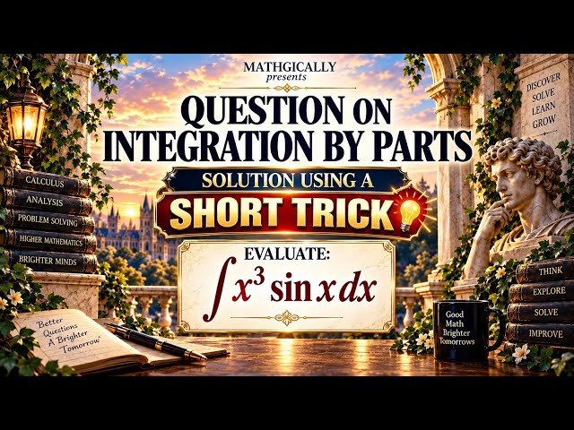 SHORT TRICK - INTEGRATION BY PARTS | CLASS 12 | JEE MAIN | CALCULUS | MATHGICALLY