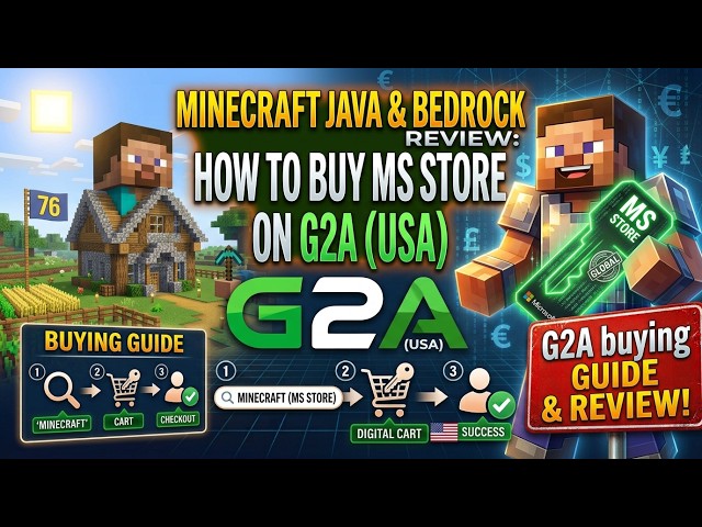 Minecraft Java & Bedrock Edition PC Review – How to Buy Microsoft Store Key on G2A (USA)