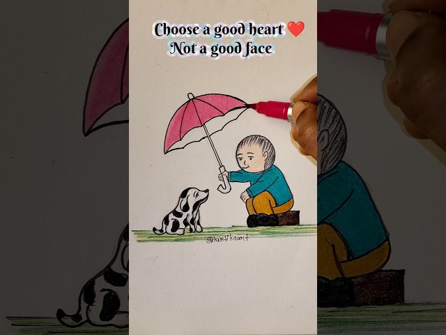 choose a good heart ❤️#drawing #art #shorts #story