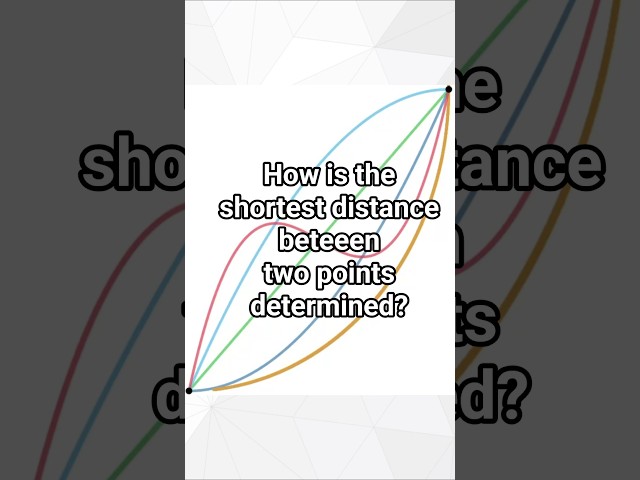 How is the shortest distance between two points determined? #math #viral #calculus #shorts