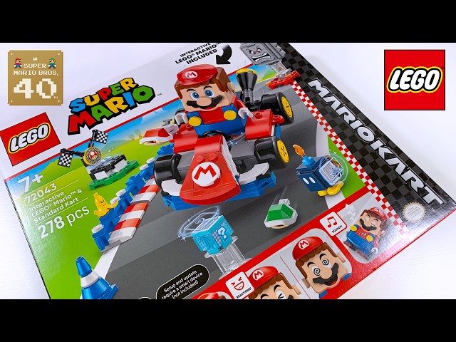 40 Days of Mario Tribute! Day 15: LEGO Mario Kart 72043 LEGO Mario + Standard Kart Unboxing