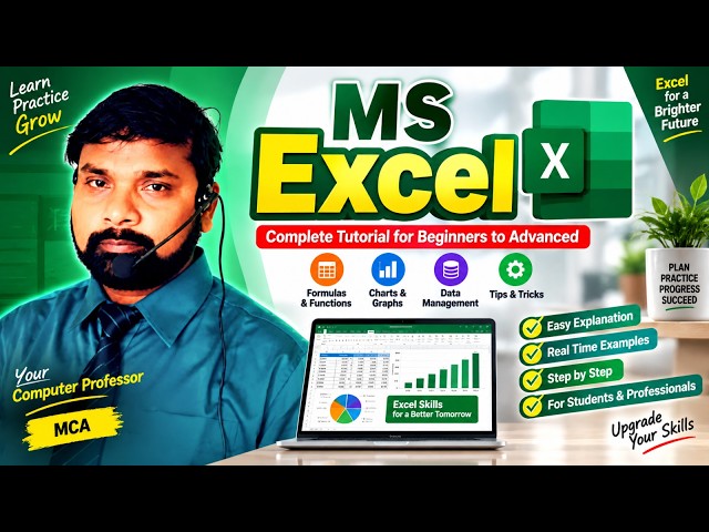 Day-2 | Computer Basics in Telugu | MS Excel | What is work book | Cell | Cell pointer | Formulas