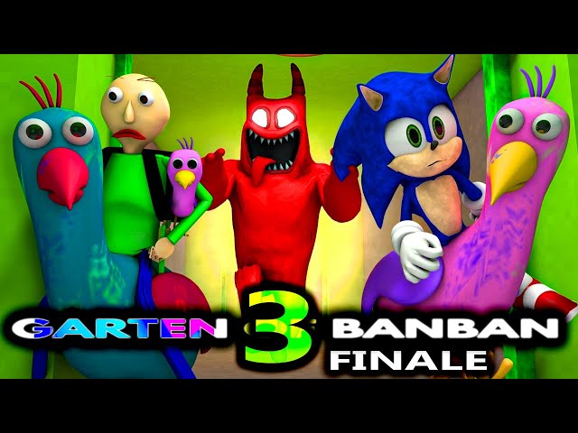 GARTEN OF BANBAN 3 FINALE vs SONIC & BALDI Roblox Minecraft Animation CHALLENGE!