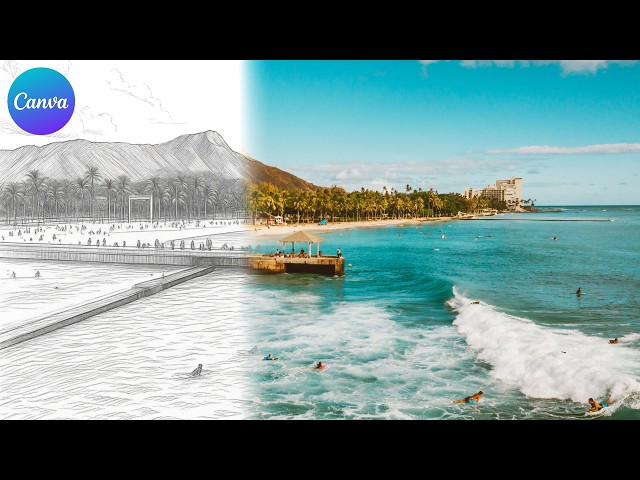 Pencil Sketch to Photo Animation | Canva Tutorial