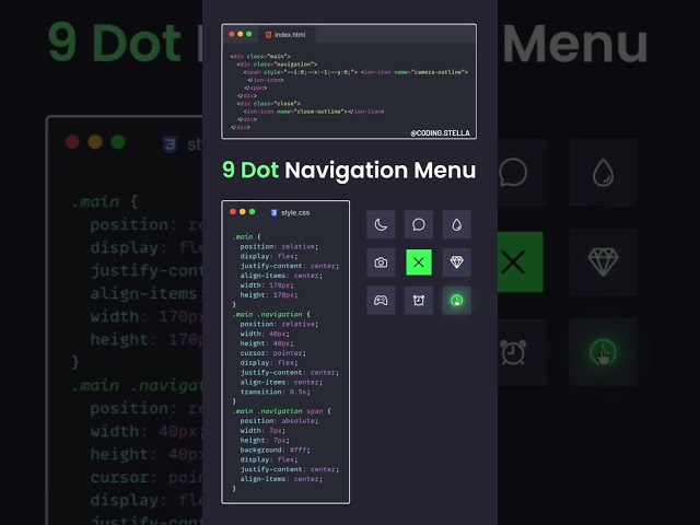 # 9 Dot Navigation Menu #shorts#viral