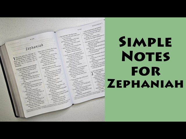 Bible Annotation: Simple Notes for Zephaniah