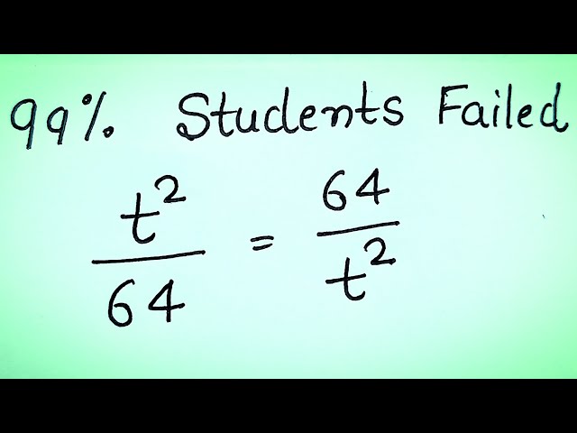 Solve for 't' in this nice Algebra equation | Math Olympiad Mathematics
