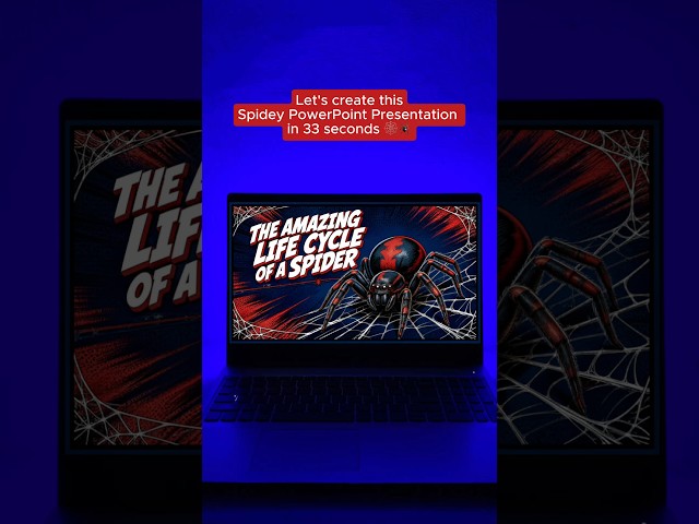 Want this spider PowerPoint? 🕸️🕷️#spiderman #powerpoint #ppt #tutorial #presentation