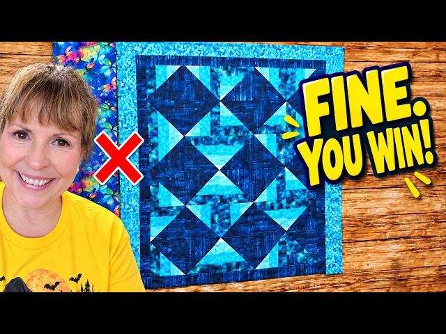 You Talked Me Out of This Fabric! | Blue Scrap Quilt Finish