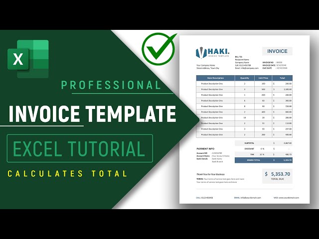 ✅ How to Create an Invoice Template in Excel - 2024