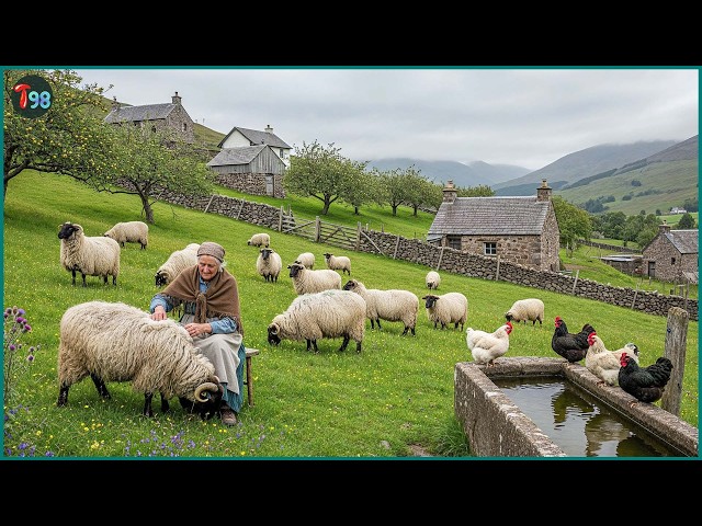 Peaceful Countryside Life in Scotland – Sheep Farming, Fruit Harvesting & Simple Living