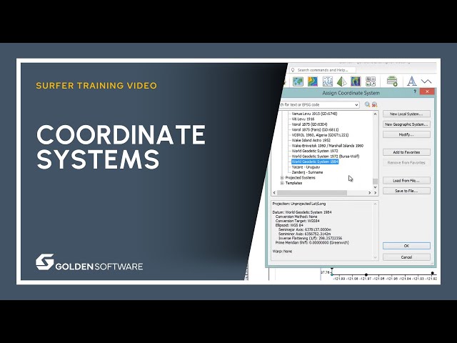 Surfer Coordinate Systems