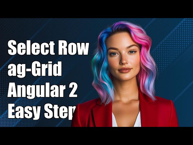 Programmatically select a row ag-grid + angular 2
