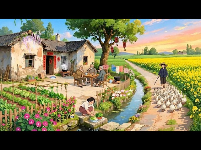 Harvesting Vegetables, Raising Poultry and Cooking Delicious Food with Eggs – Ghibli Vibe Video