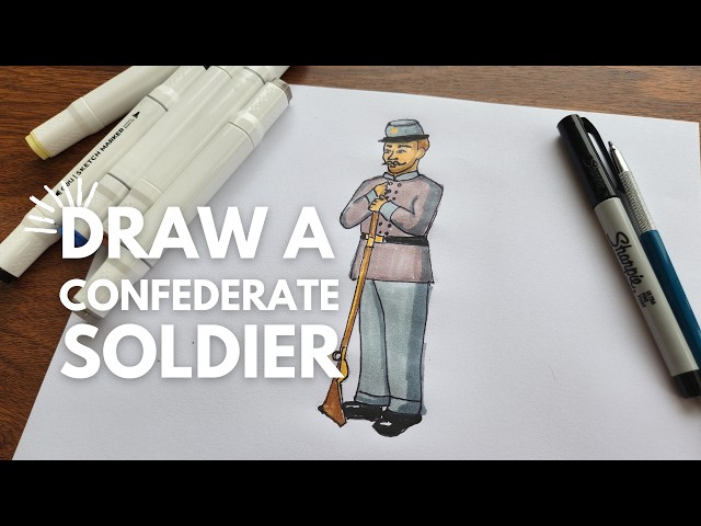 Can You Draw a Confederate Civil War Soldier? Step-by-Step Tutorial